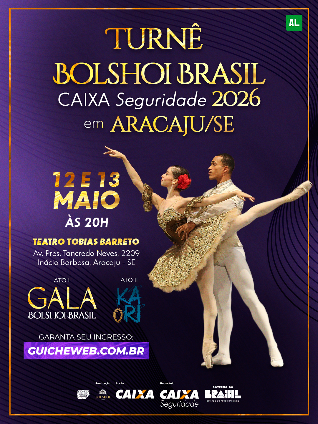 Aracaju recebe a Turnê Bolshoi Brasil CAIXA Seguridade